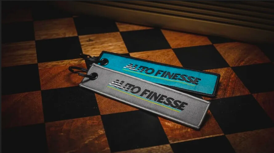 Auto Finesse Retro Race Tag Grey přívěšek na klíče