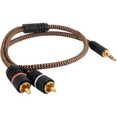 Signálový kabel v opletu Proson Arctic Series AUX 3.5mm - RCA (0.5 m)