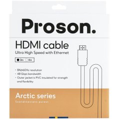 8K HDMI kabel v opletu Proson Arctic Series HDMI Cable (3 m)