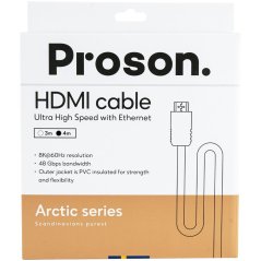 8K HDMI kabel v opletu Proson Arctic Series HDMI Cable (4 m)