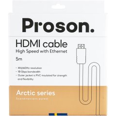 4K HDMI kabel v opletu Proson Arctic Series HDMI Cable (5 m)