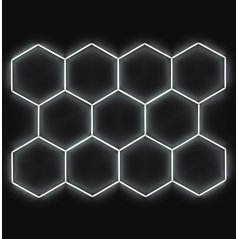 LED hexagonové světlo 4500 K (336 x 238 cm)