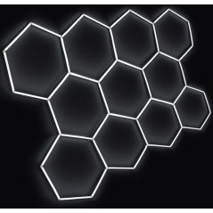 LED hexagonové světlo 4500 K (336 x 238 cm)