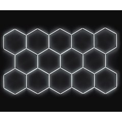 LED hexagonové světlo 4500 K (420 x 238 cm)