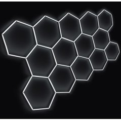 LED hexagonové světlo 6500 K (420 x 238 cm)