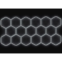 LED hexagonové světlo 4500 K (504 x 238 cm)