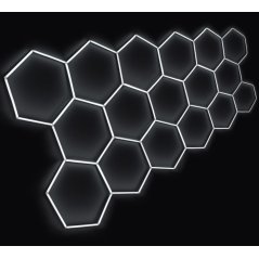 LED hexagonové světlo 6500 K (504 x 238 cm)