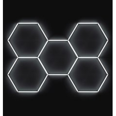 LED hexagonové světlo 6500 K (238 x 168 cm)