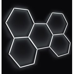 LED hexagonové světlo 4500 K (238 x 168 cm)