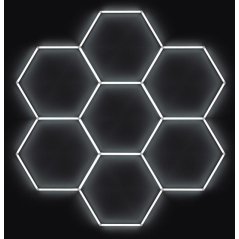 LED hexagonové světlo 4500 K (238 x 252 cm)