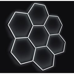 LED hexagonové světlo 4500 K (238 x 252 cm)