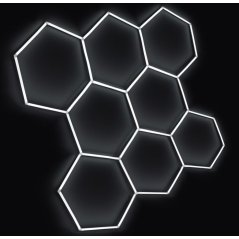 LED hexagonové světlo 4500 K (252 x 238 cm)