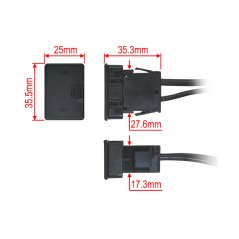 USB / JACK zásuvka s kabelem