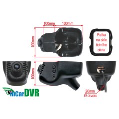 HD DVR kamera s Wi-Fi VW / Škoda / Seat s dešťovým senzorem