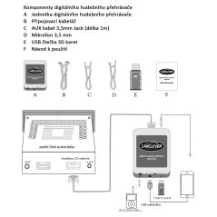 Digitální hudební adaptér CarClever USB/AUX/Bluetooth Volvo