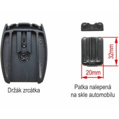 Konzole pro uchycení BK zrcátka s monitorem v Citroen / Dacia / Mercedes / Peugeot / Renault