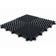 Plastová dlaždice modulární podlahy černá Maxton Floor Black V2