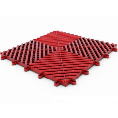 Plastová dlaždice modulární podlahy červená Maxton Floor Red V2