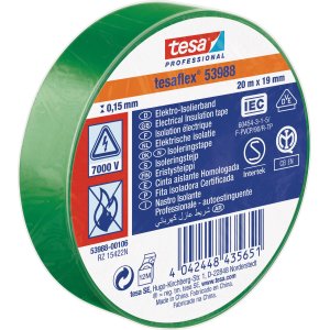 Izolační páska Tesa 53988 PVC 19/20 m zelená