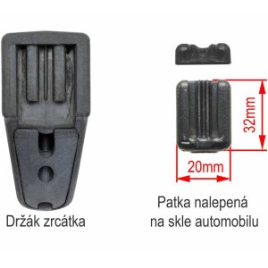 Konzole pro uchycení zrcátka s monitorem v Citroen / Dacia / Renault