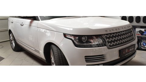 Land Rover Range Rover - výměna reproduktorů, montáž subwooferu a zesilovače