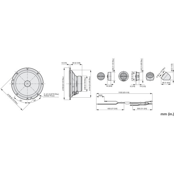 Komponentní reproduktory Pioneer TS-A1601C