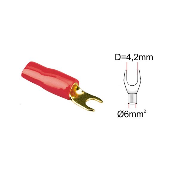 ACV kabelová vidlička 6qmm red