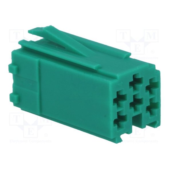 mini ISO konektor samostatný zelený - samec