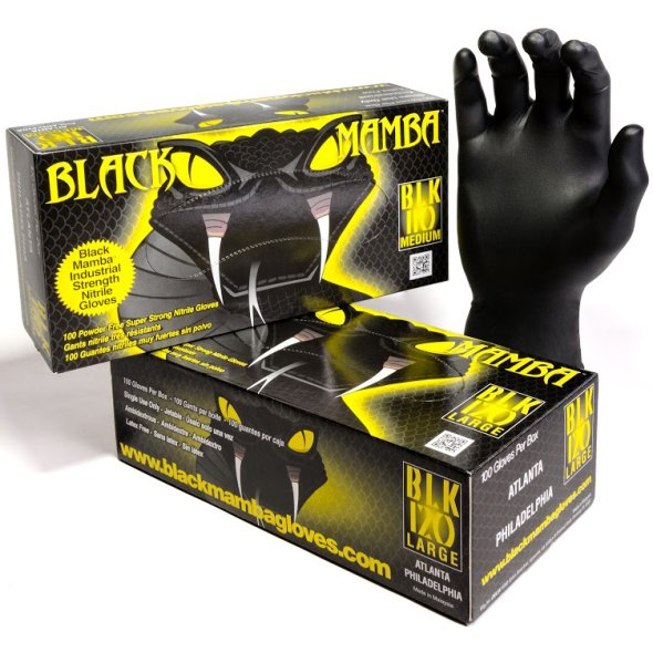 Black Mamba Nitrile Gloves L ochranné rukavice velikost L balení 100 ks