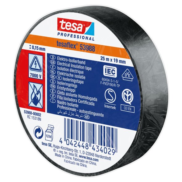 Izolační páska Tesa 53988 PVC 15/10 m černá