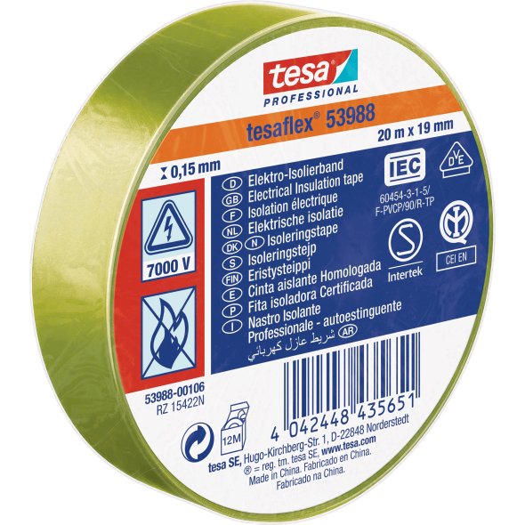 Izolační páska Tesa 53988 PVC 15/10 m žlutá