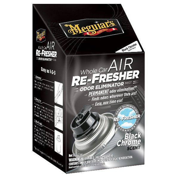 Meguiar's Whole Car Air Re-Fresher Odor Eliminator Mist 71 g - Black Chrome Scent - dezinfekce klimatizace