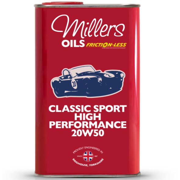 Millers Oils Classic Sport High Performance 20w50 NT plně syntetický motorový olej pro veterány 1 L