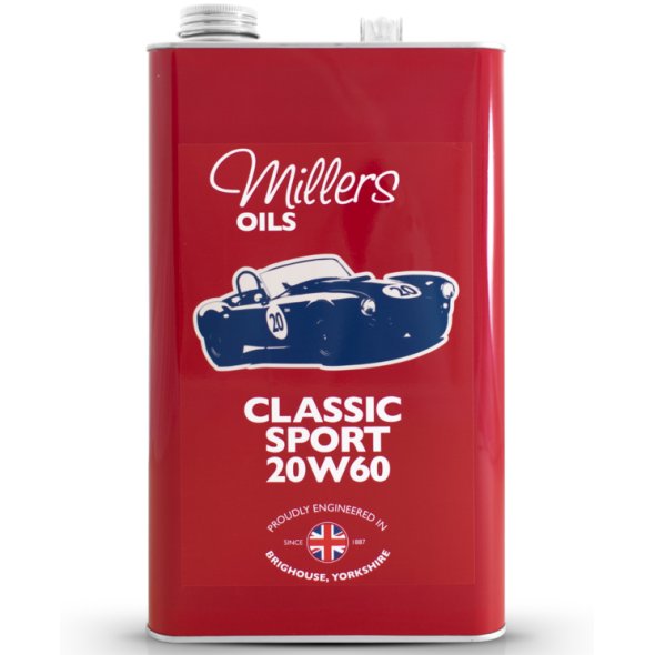 Millers Oils Classic Sport 20w60 polosyntetický motorový olej pro veterány 5 L